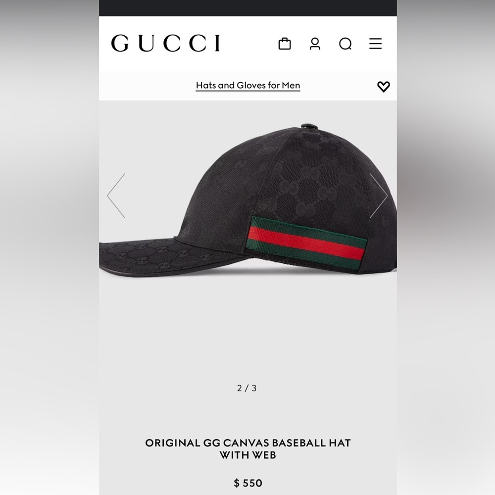Men’s gucci baseball cap